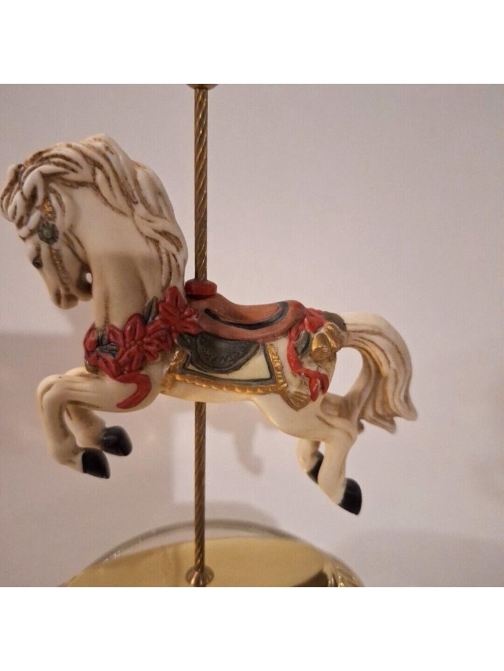 Carousel Horse House Of Lloyd 1990 Yule 5.5" Miniature Porcelain Christmas - Picture 8 of 8